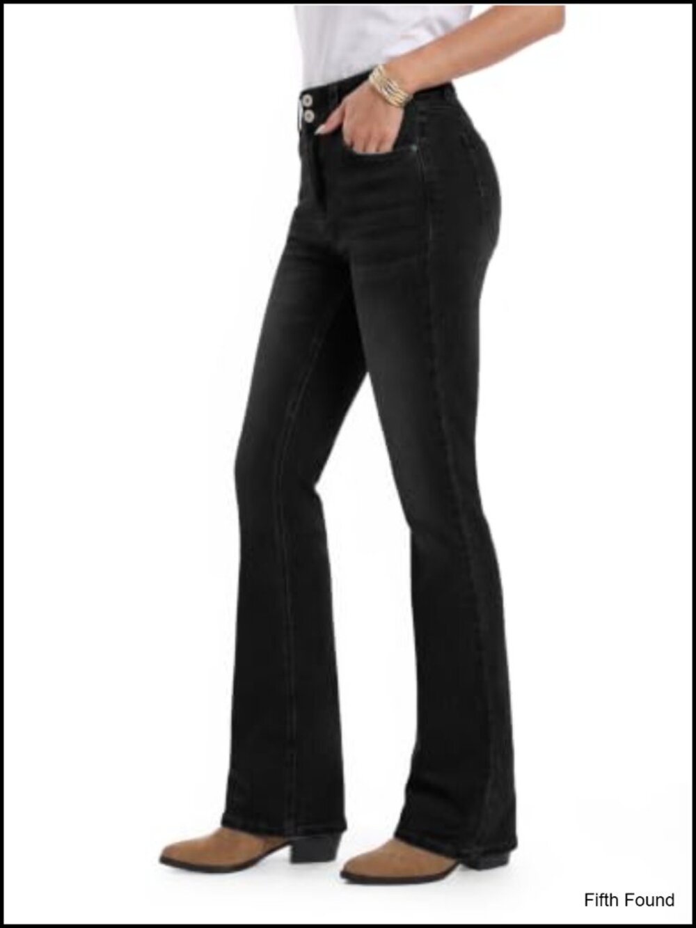 Women's Tall Bootcut Jeans Stretchy Denim Mid Rise 5-Pocket
